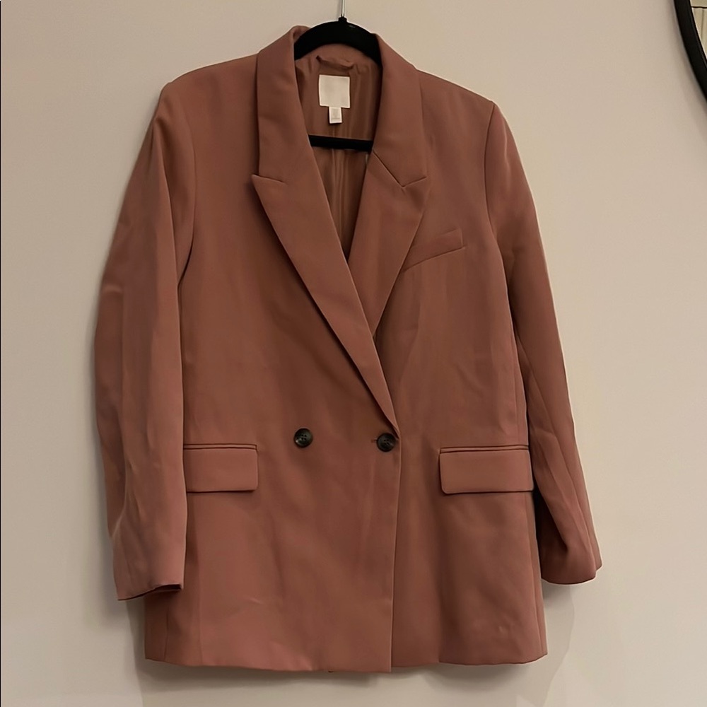 Women's Blush Double-Breasted Blazer